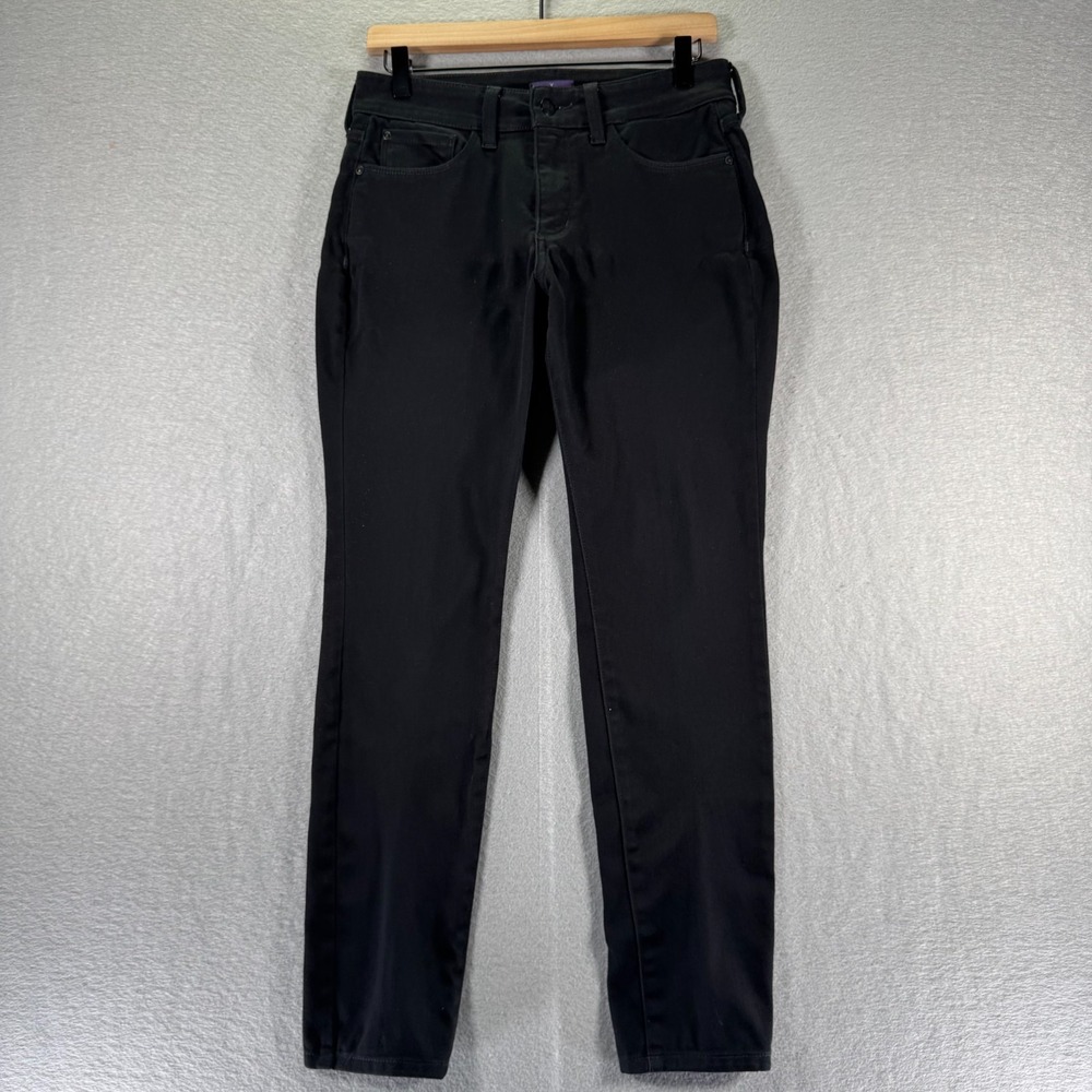 NYDJ‎ Alina Leggings Jeans Womens 6P Black Lift Tuck Stretch Denim Tapered Leg